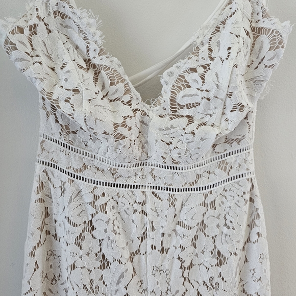 Aakaa White Lace Jumpsuit Sz XS NWT - Picture 7 of 10